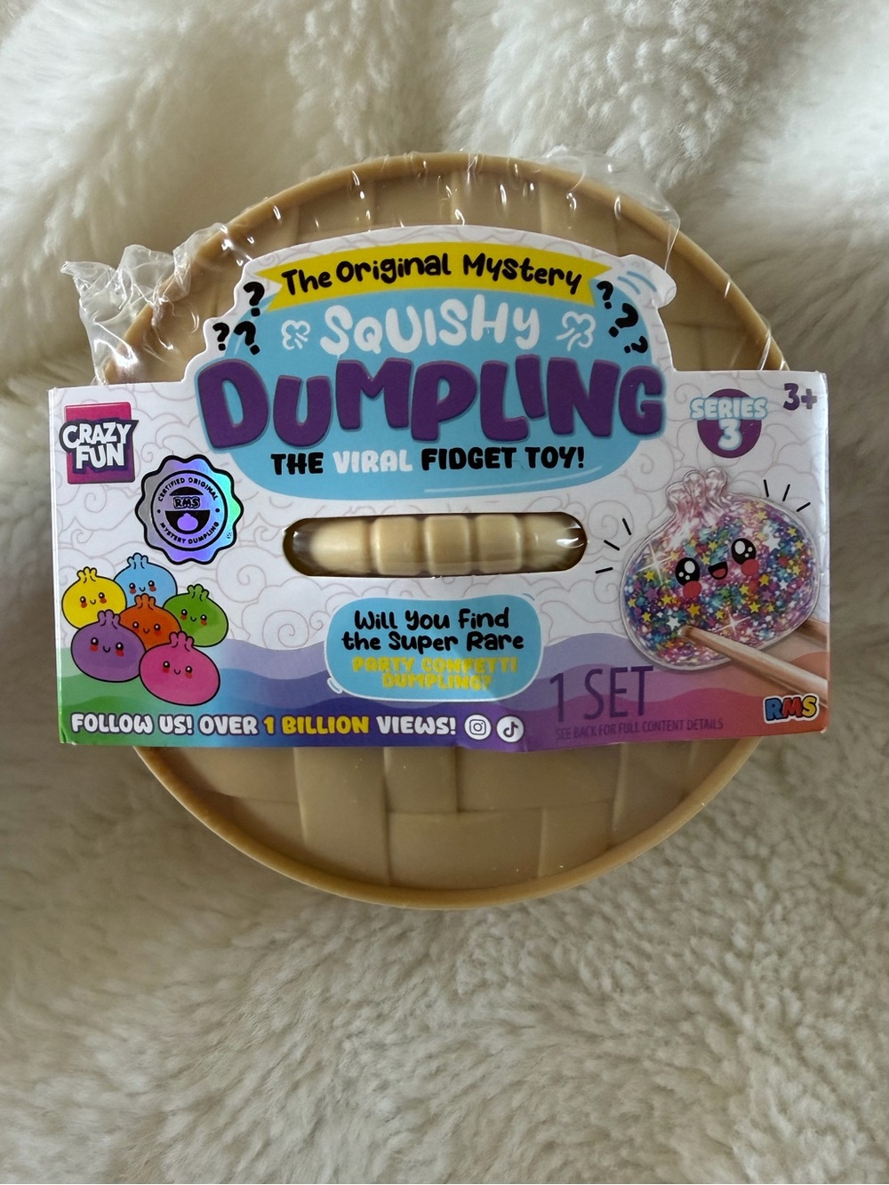 Crazy Fun Mystery Squishy Bun Dumpling Sensory Fidget Toy Party Confetti Series